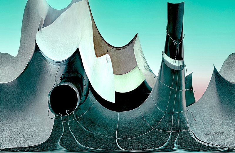 The Guitar Mts by artist Charlie Kreitler